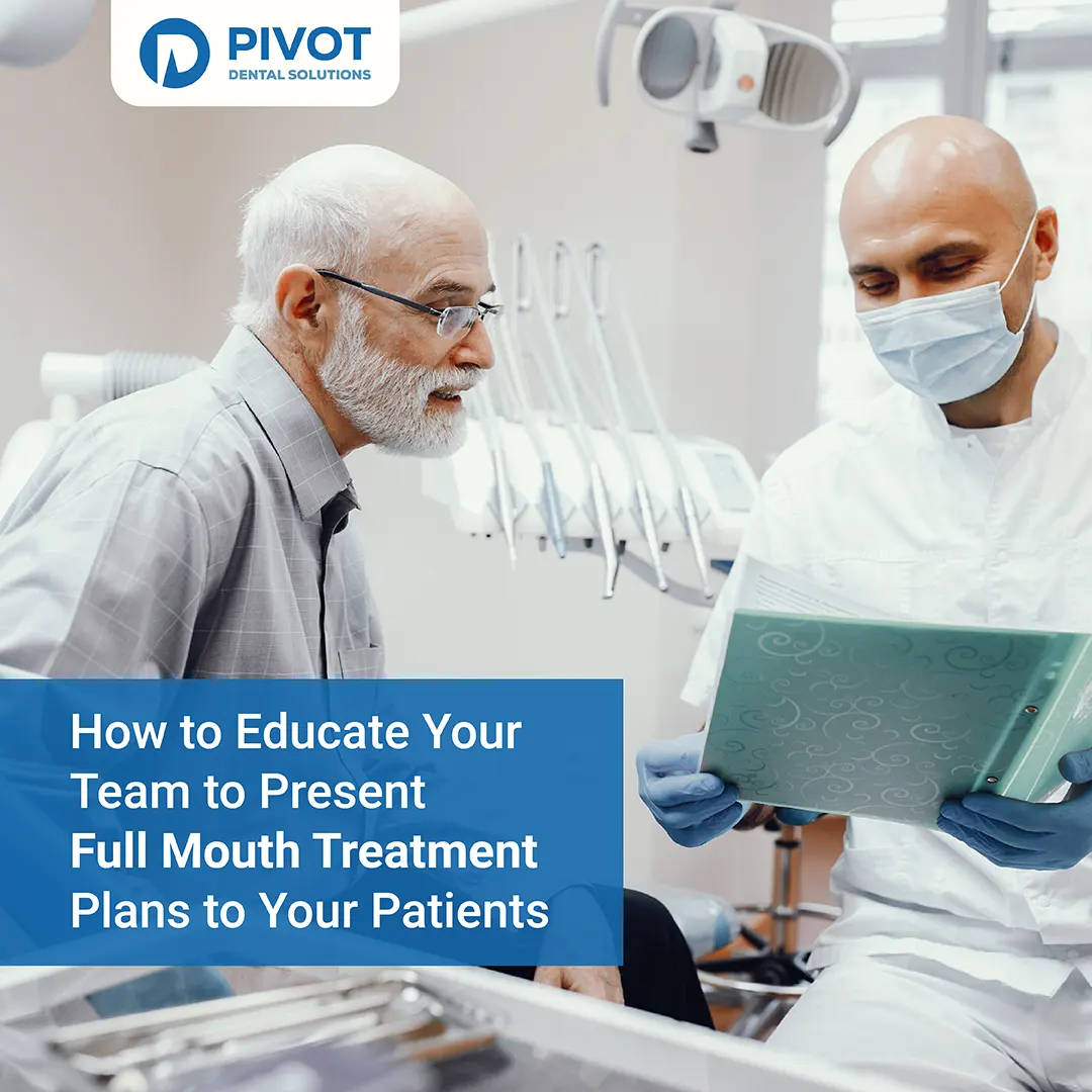 Treatment coordinator presenting a treatment plan to a patient